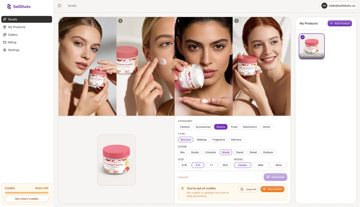 SellShots product photography